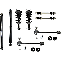 8-Piece Kit Front and Rear Suspension Kit, includes (2) Loaded Strut, (2) Shock absorber, and (4) Sway Bar Link