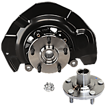 2-Piece Kit Front, Driver Side Steering Knuckle, With Bearing, With Dust Shield, Includes (1) Knuckle and (1) Wheel Hub