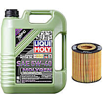 2-Piece Kit Oil Filter, Cartridge, 1.6L 4Cyl  Includes (1) Oil Filter, (1) Motor Oil