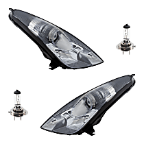Driver and Passenger Side Headlight Kit, with Bulbs, Halogen