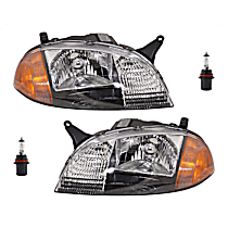 4-Piece Kit Halogen Headlights, With bulb(s), Includes (2) Headlight and (2) Headlight Bulb