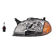 2-Piece Kit Halogen Headlights, With bulb(s), Includes (1) Headlight and (1) Headlight Bulb