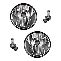 4-Piece Kit Front, Driver and Passenger Side Halogen Fog Light, Without bulb(s), OE Replacement Includes (2) Fog Light and (2) Fog Light Bulb