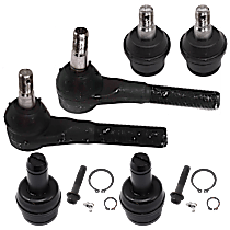 Front, Driver and Passenger Side Suspension Kit, includes Ball Joint and Tie Rod End