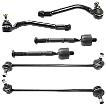 6-Piece Kit Front, Driver and Passenger Side Suspension Kit, Includes (4) Tie Rod End and (2) Sway Bar Link