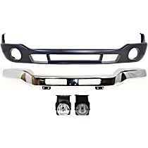 4-Piece Kit, Front Bumper, Chrome, Includes (1) Bumper, (1) Bumper Cover, and (2) Fog Light