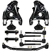 Front, Driver and Passenger Side, Lower Control Arm Kit, includes Ball Joints, Center Link, Tie Rod Adjusting Sleeves, and Tie Rod Ends