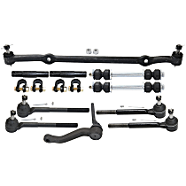 Front Suspension Kit, includes Center Link, Idler Arm, Sway Bar Link, Tie Rod Adjusting Sleeve, and Tie Rod End