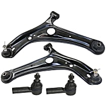 Front, Driver and Passenger Side, Lower Control Arm Kit, Front Wheel Drive, includes Tie Rod Ends