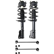 Front, Driver and Passenger Side Suspension Kit, includes Loaded Strut and Sway Bar Link
