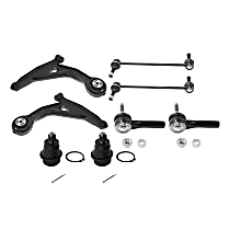 8-Piece Kit Front, Driver and Passenger Side, Lower Control Arm with Ball Joints, Sway Bar Links, and Tie Rod Ends
