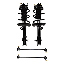 4-Piece Kit Front Suspension Kit, Use to depletion, then use 272343, then use 272344, includes (2) Loaded Strut and (2) Sway Bar Link