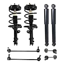 8-Piece Kit Front and Rear, Driver and Passenger Side Suspension with Loaded Strut, Shock Absorber, and Sway Bar Link