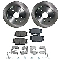 Rear Brake Disc and Pad Kit, Plain Surface, 5 Lugs, 280.92 mm, Organic, Pro-Line Series