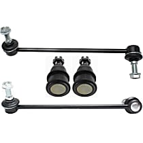 4-Piece Kit Front, Driver and Passenger Side Suspension Kit, includes (2) Ball Joint and (2) Sway Bar Link