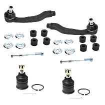 6-Piece Kit Front, Driver and Passenger Side Suspension, includes Ball Joint, Sway Bar Link, and Tie Rod End