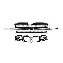 2-Piece Kit, Grille Textured Gray, Includes (1) Grille and (1) Header Panel
