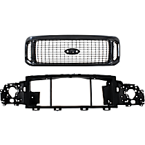 Grille Painted Black Shell with Painted Gray Insert