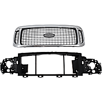 Grille Chrome Shell with Gray Insert