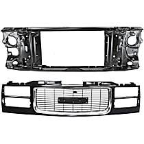 2-Piece Kit Radiator Support Assembly, 6.5L 8Cyl, Rear Wheel Drive For Models With Composite Headlights, Standard Cab Pickup,  Includes (1) Grille Assembly and (1) Radiator Support - 