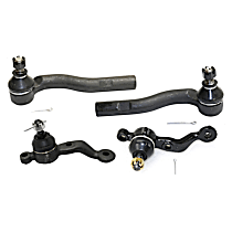 4-Piece Kit Front, Driver and Passenger Side, Lower, Outer Suspension Kit, Includes (2) Ball Joint and (2) Tie Rod End