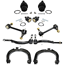 10-Piece Kit Driver and Passenger Side Suspension, with Ball Joints, Control Arms, Sway Bar Links, and Tie Rod Ends, with 16mm Tie Rod Thread