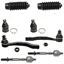 8-Piece Kit Front, Driver and Passenger Side Suspension Kit, Includes (2) Ball Joint, (2) Steering Rack Boot, and (4) Tie Rod End