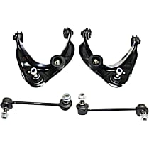 4-Piece Kit Front, Driver and Passenger Side, Upper Control Arm Kit, Includes (2) Control Arm and (2) Sway Bar Link