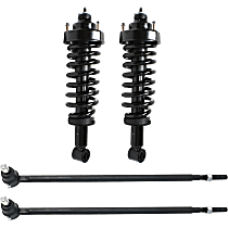 4-Piece Kit Rear, Driver and Passenger Side Suspension Kit, includes (2) Loaded Strut and (2) Tie Rod End