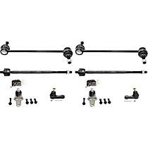 8-Piece Kit Front, Driver and Passenger Side Suspension, includes Ball Joint, Sway Bar Link, and Tie Rod End