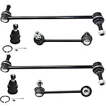 6-Piece Kit Front and Rear, Driver and Passenger Side Suspension, includes Ball Joint and Sway Bar Link
