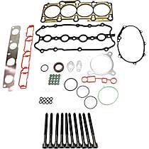 11-Piece Kit Head Gasket Set, CBFA/CCTA Engine, Turbocharged, DOHC Engine, 16 Valve, Molded Rubber Valve Cover Gaskets Included, w/ Timing Belt, Head Bolt Replacement Recommended, Consolidated Design, Premium Valve Stem Seals Included, includes (1) Cylinder Head Bolt and (1) Head Gasket Set