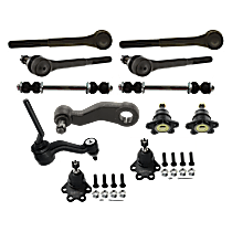 12-Piece Kit Idler Arm,  Includes (4) Ball Joint, (1) Idler Arm, (1) Pitman Arm, (2) Sway Bar Link, and (4) Tie Rod End