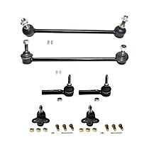 6-Piece Kit Front, Driver and Passenger Side Sway Bar Link,  Includes (2) Ball Joint, (2) Sway Bar Link, and (2) Tie Rod End