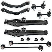8-Piece Kit Rear, Driver and Passenger Side, Upper and Lower Control Arm, Front Wheel Drive, For Models Without Off Road Package,  Includes (4) Control Arm and (4) Sway Bar Link