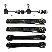 6-Piece Kit Front, Driver and Passenger Side, Lower Control Arm, Four Wheel Drive,  Includes (4) Control Arm and (2) Sway Bar Link