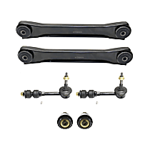 6-Piece Kit Front, Driver or Passenger Side, Lower Control Arm, 4WD, By Design The Stud Does Not Articulate, It Only Spins. Up and Down Movement Is Normal,  Includes (2) Ball Joint, (2) Control Arm, and (2) Sway Bar Link