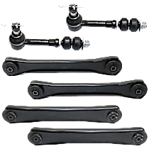 6-Piece Kit Front, Driver and Passenger Side, Upper and Lower Control Arm, Four Wheel Drive, 7,500 lbs. GVW,  Includes (4) Control Arm and (2) Sway Bar Link