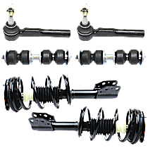 6-Piece Kit Front, Driver and Passenger Side Fully Loaded Strut,  Includes (2) Loaded Strut, (2) Sway Bar Link, and (2) Tie Rod End