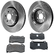 Front Brake Disc and Pad Kit, Plain Surface, 5 Lugs, Semi-Metallic, RWD, Rear Wheel Drive, 370mm Front Disc, Mopar Big Brake Kit, enginedesignationname: EZC, Brembo Brakes, Pro-Line Series