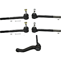 5-Piece Kit Front Suspension, with Idler Arm and Tie Rod End, Rear Wheel Drive