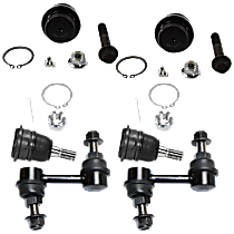6-Piece Kit Front, Driver and Passenger Side Suspension Kit, Includes (4) Ball Joint and (2) Sway Bar Link