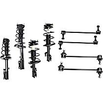 8-Piece Kit Front and Rear, Driver and Passenger Side Suspension Includes Loaded Strut and Sway Bar Link