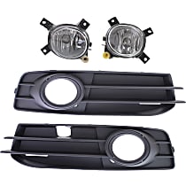 4-Piece Kit Front, Driver and Passenger Side Halogen Fog Light, With bulb(s), For Models With Sport Package, OE Replacement Includes (2) Fog Light and (2) Fog Light Trim