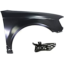 2-Piece Kit Front, Passenger Side Fender, For Models Without Side Marker Light,  Includes (1) Fender and (1) Fender Support