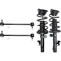4-Piece Kit Front, Driver and Passenger Side Suspension Includes Loaded Struts and Sway Bar Links