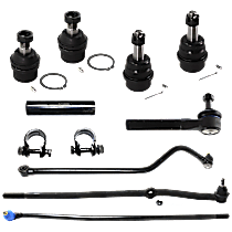 9-Piece Kit Front Track Bar with Ball Joints, Sway Bar Links, Tie Rod Adjusting Sleeve and Tie Rod End, 0.75 (in) Taper