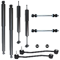8-Piece Kit Front and Rear, Driver and Passenger Side Shock, 4WD, Four Wheel Drive, (Except High Ryder Option), (Exc. FX4 with Monotube ),  Includes (4) Shock Absorber and (4) Sway Bar Link