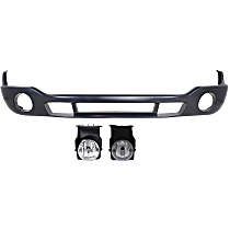 3-Piece Kit, Front Primed Bumper Cover, Includes (1) Bumper Cover and (2) Fog Light