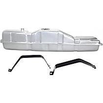 3-Piece Kit Fuel Tank, Engine Vin: N, Naturally Aspirated Cab & Chassis, Front of Rear Axle, 22 Gallon, 22 gallons / 83 liters, GAS,  Includes (1) Fuel Tank and (2) Fuel Tank Strap